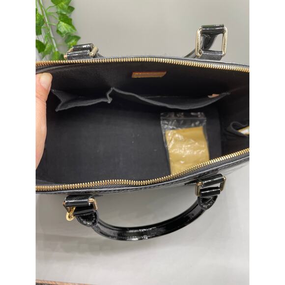 Louis Vuitton Black Patton Leather Vernis Alma GM Noir Magnetique Designer Bag - Picture 9 of 16